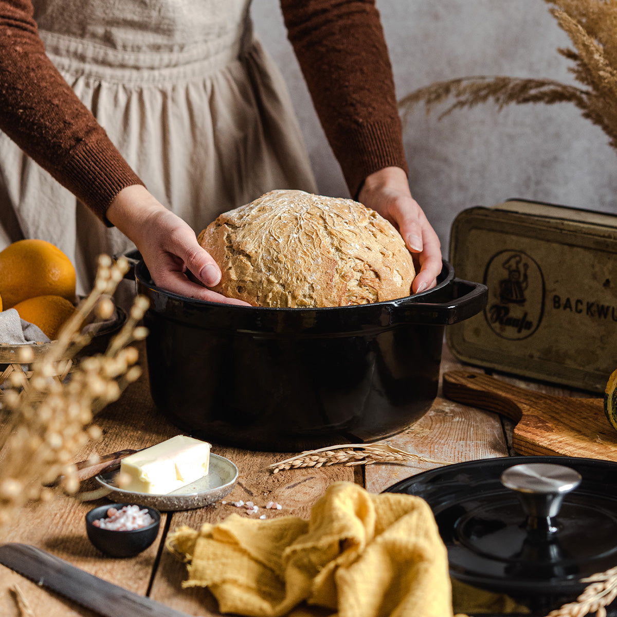 Caçarola em Ferro Fundido com Tampa 4,3 L Vintage Cuisine