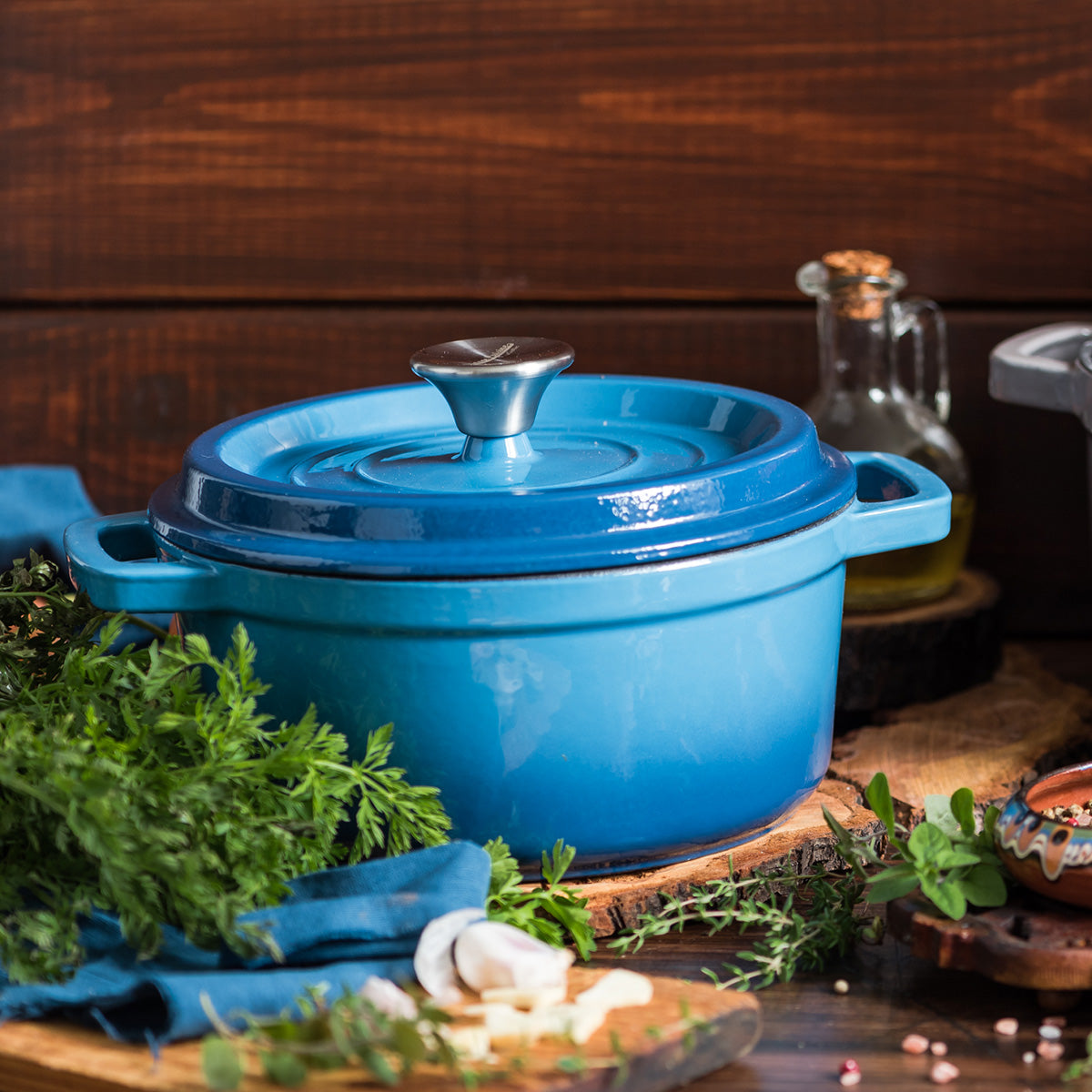 Caçarola em Ferro Fundido com Tampa 4,3 L Vintage Cuisine