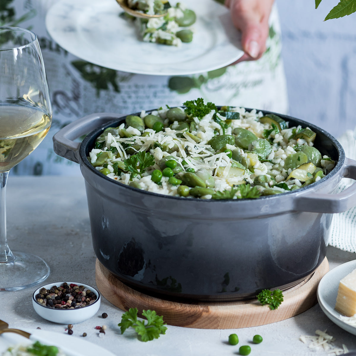 Caçarola em Ferro Fundido com Tampa 4,3 L Vintage Cuisine