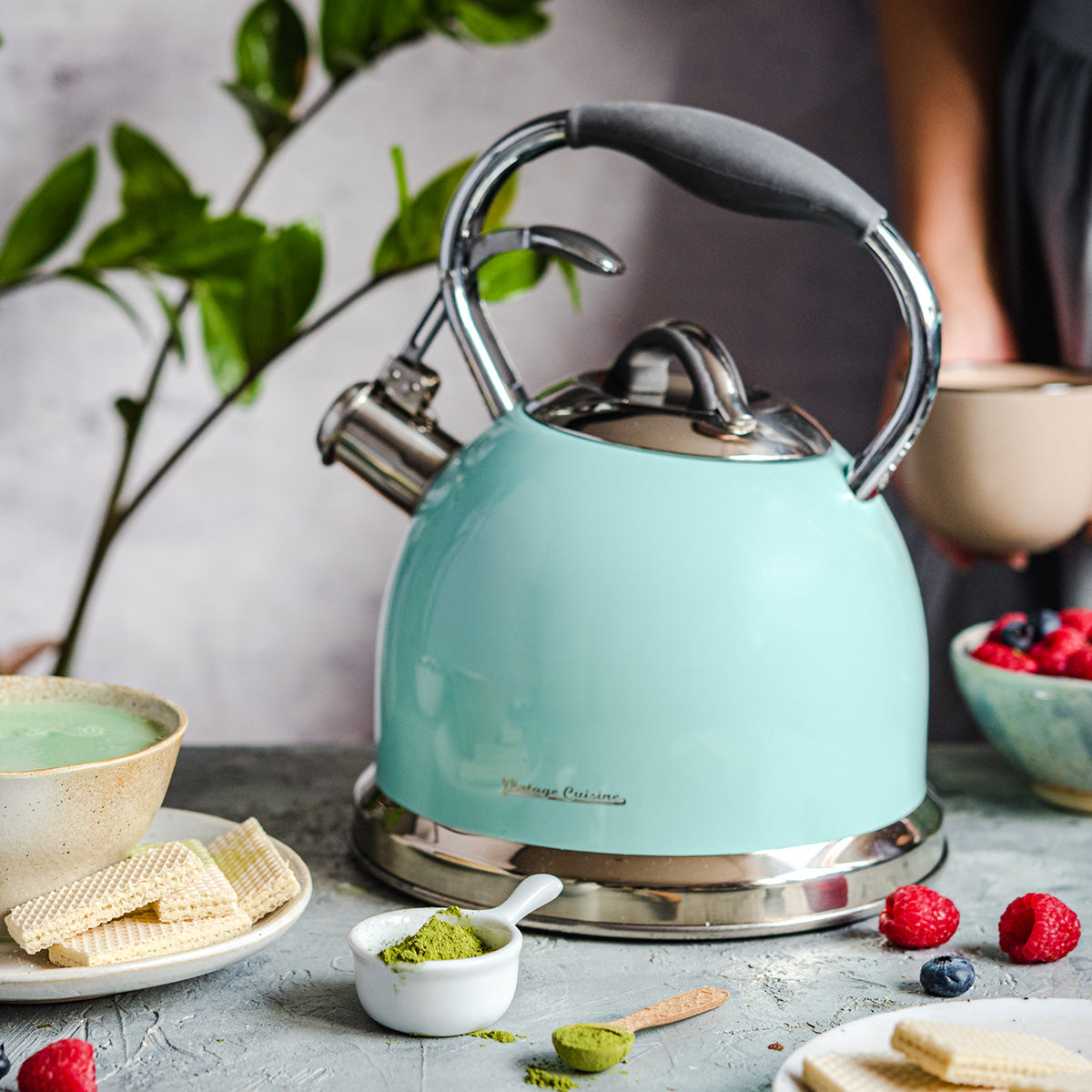 Chaleira com apito vintage cuisine