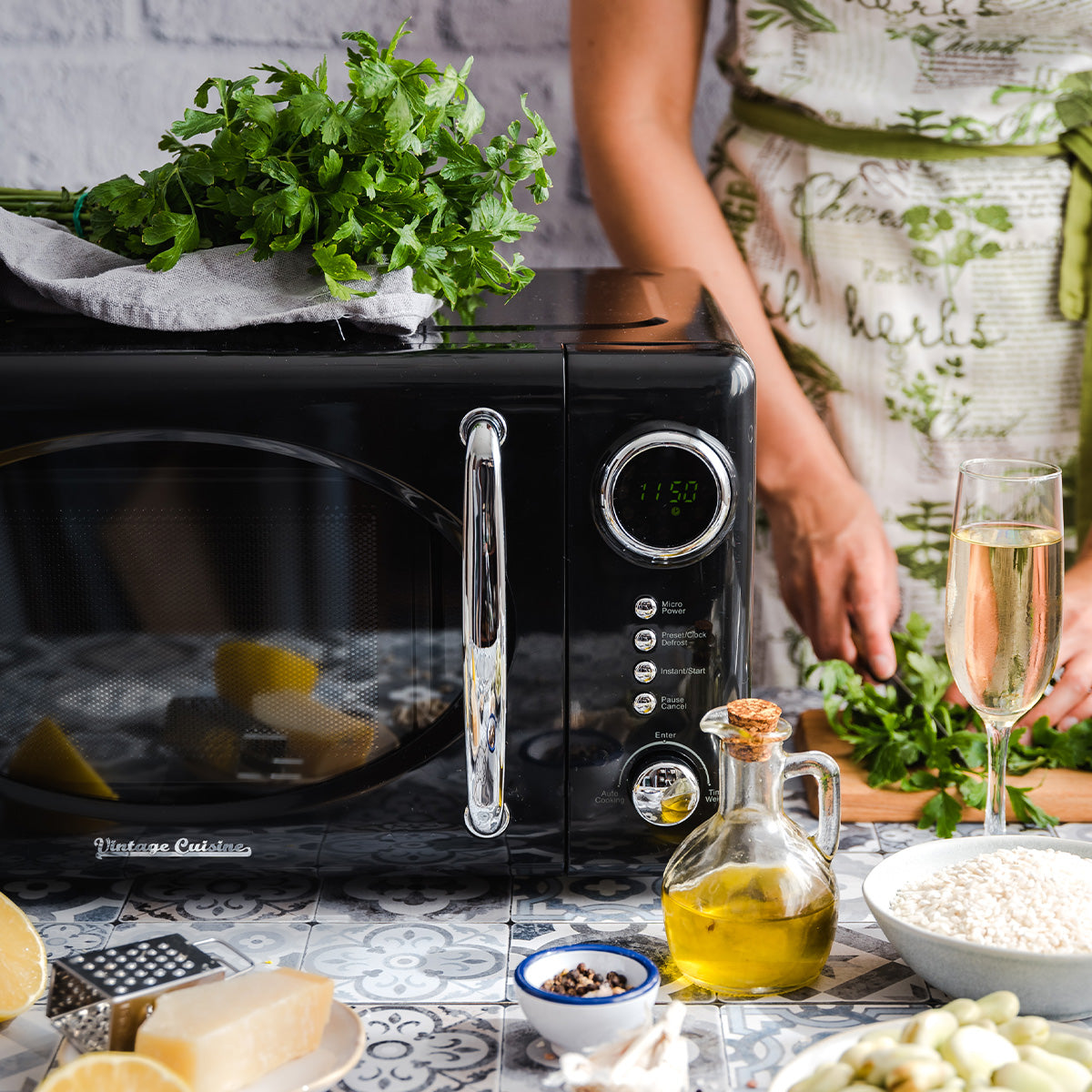 Microondas Retro com Grill Vintage Cuisine