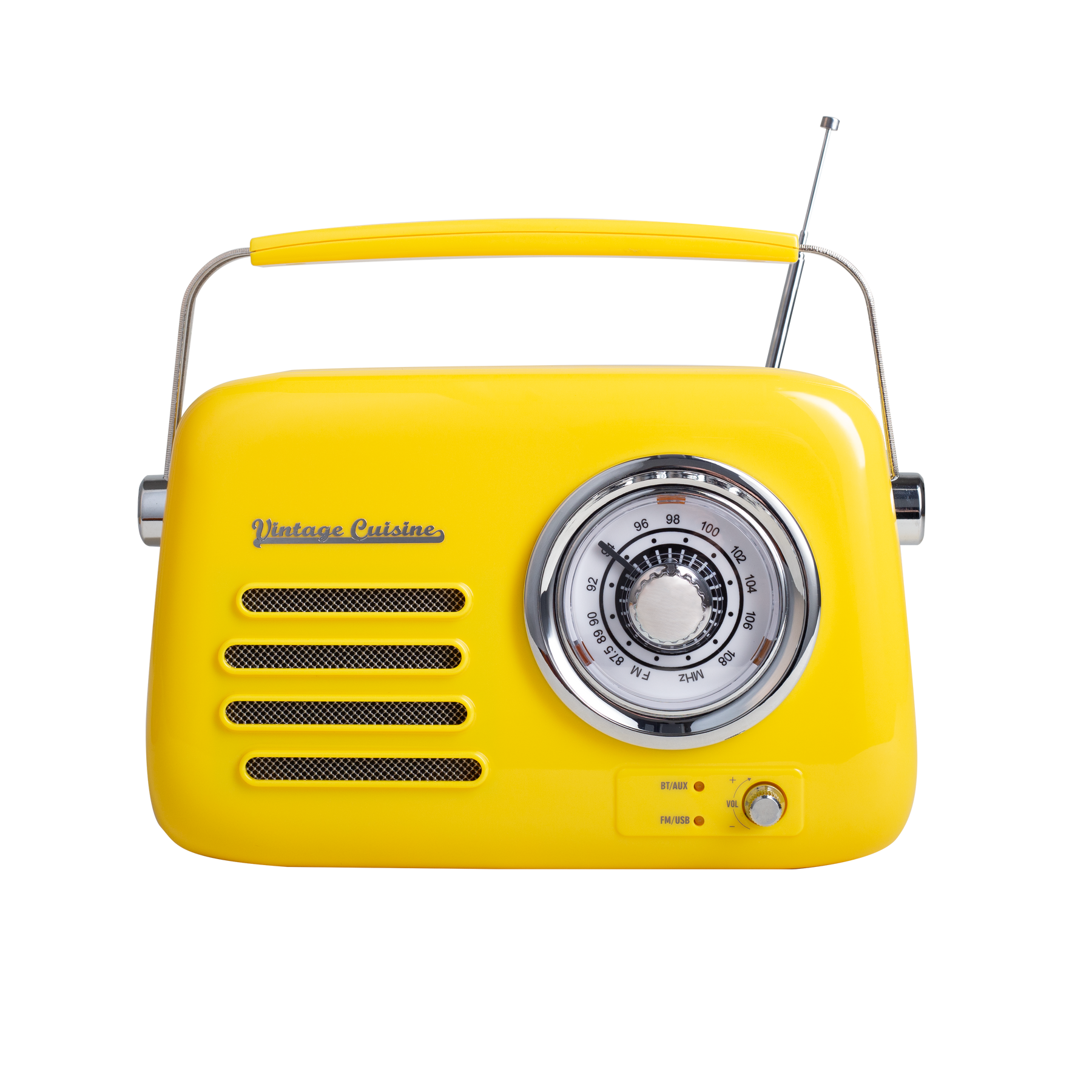 Rádio retro com bluetooth Vintage Cuisine - cores do verão - acabamento brilhante