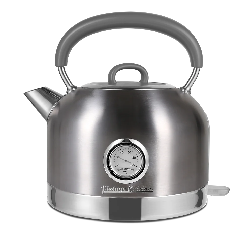 Retro Electric Kettle with Thermometer Vintage Cuisine