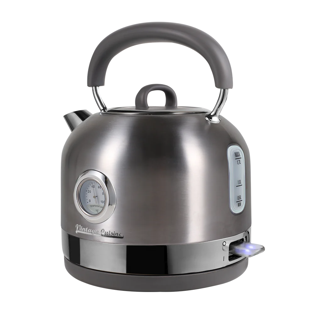 Retro Electric Kettle with Thermometer Vintage Cuisine