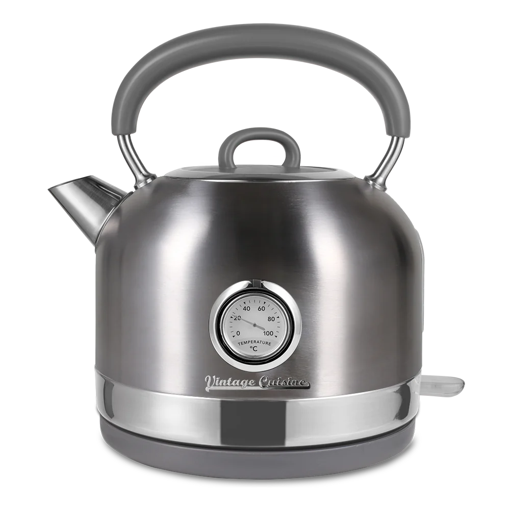 Retro Electric Kettle with Thermometer Vintage Cuisine