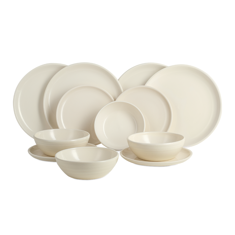 Serviço de mesa para 4 pessoas em faiança Vintage Cuisine