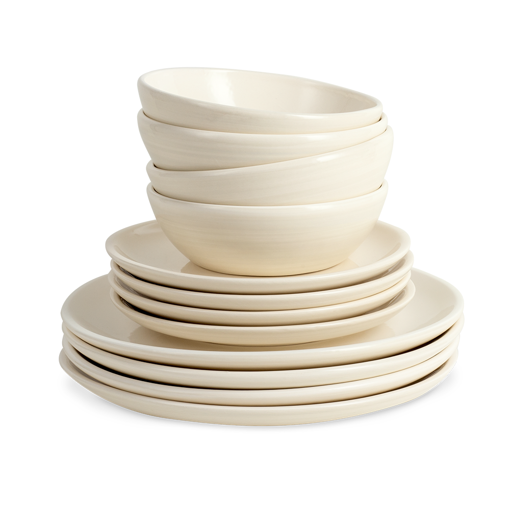 Serviço de mesa para 4 pessoas em faiança Vintage Cuisine