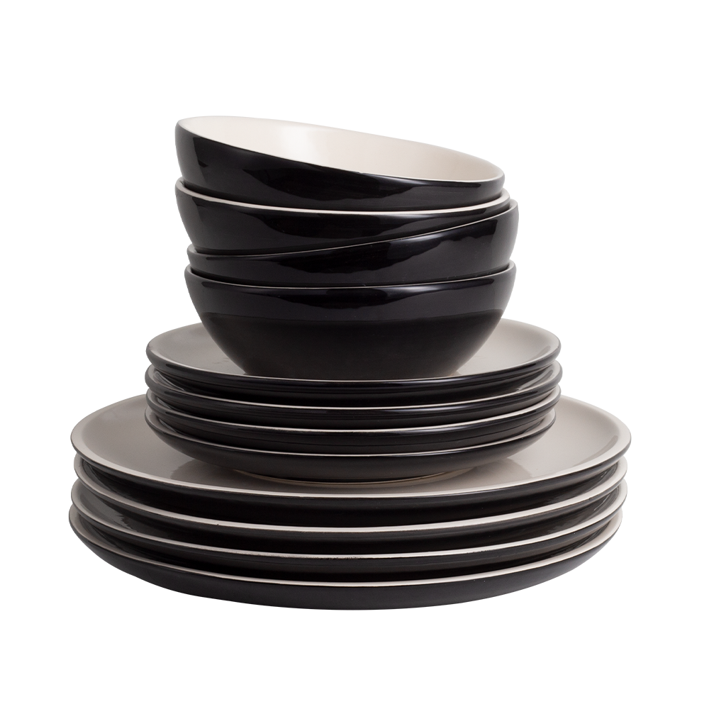 Serviço de mesa para 4 pessoas em faiança Vintage Cuisine