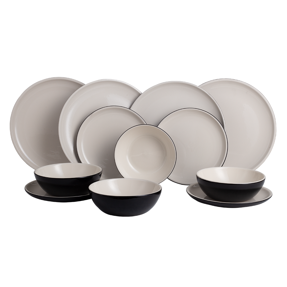 Serviço de mesa para 4 pessoas em faiança Vintage Cuisine