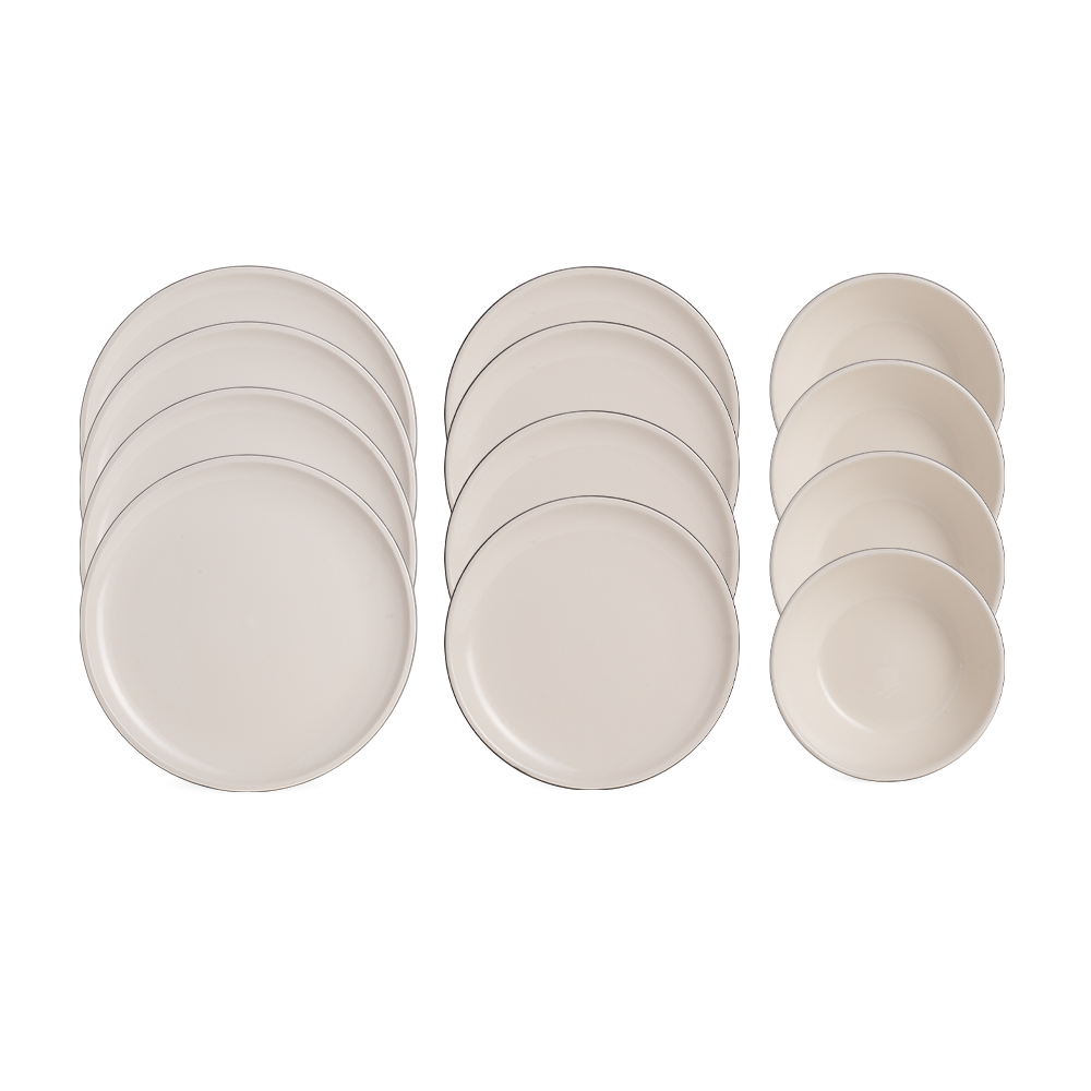 Serviço de mesa para 4 pessoas em faiança Vintage Cuisine