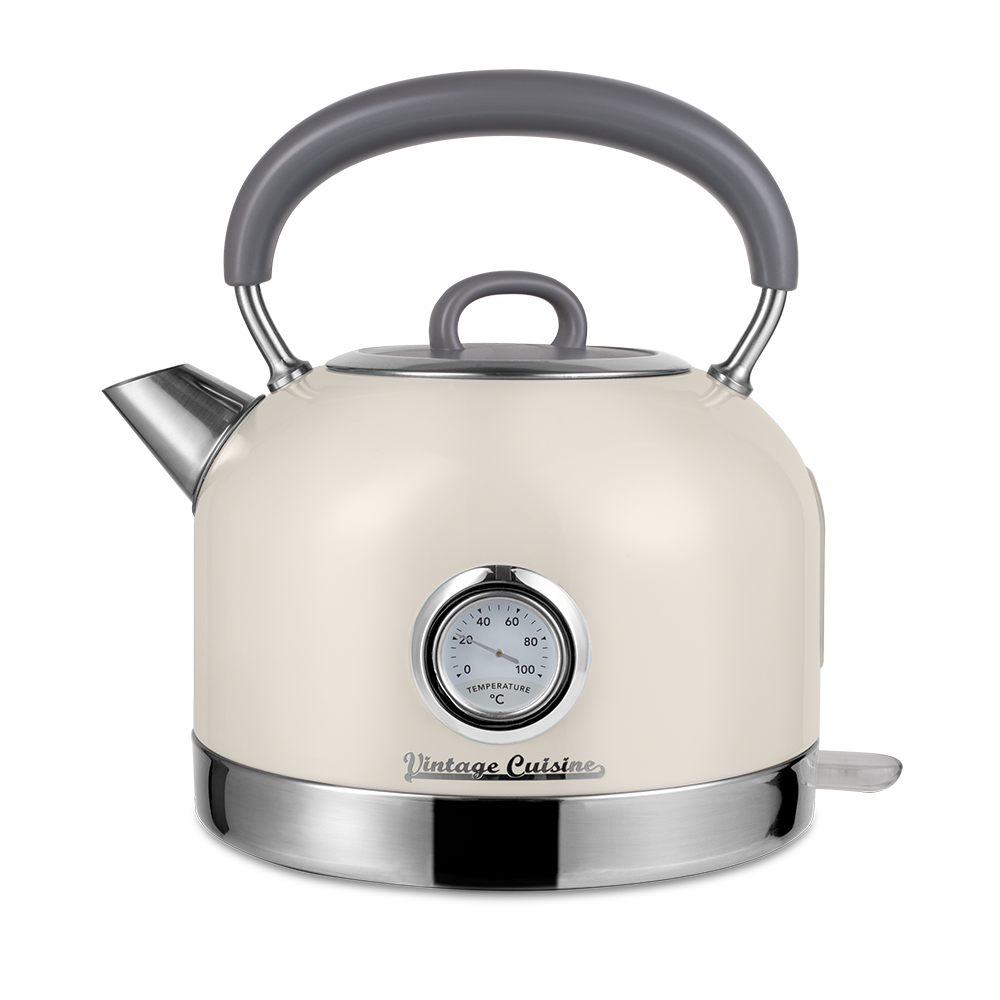 Retro Electric Kettle with Thermometer Vintage Cuisine