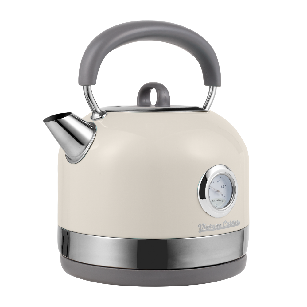 Retro Electric Kettle with Thermometer Vintage Cuisine
