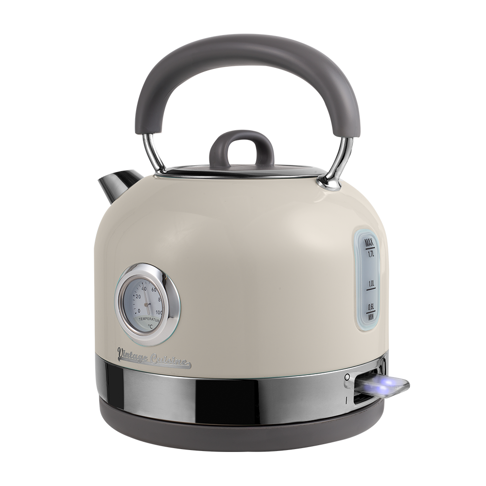 Retro Electric Kettle with Thermometer Vintage Cuisine