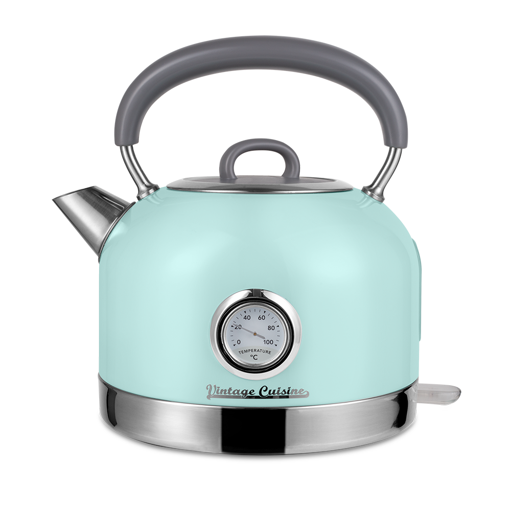 Retro Electric Kettle with Thermometer Vintage Cuisine