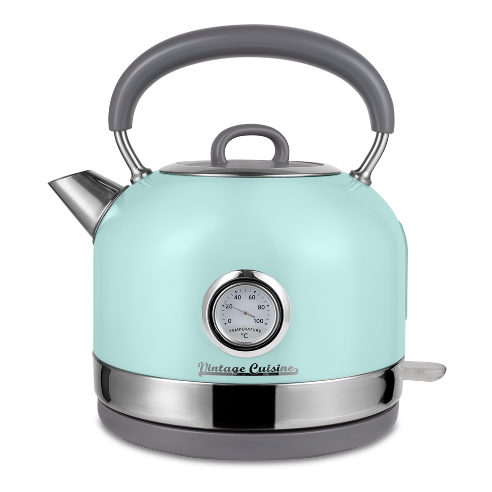Retro Electric Kettle with Thermometer Vintage Cuisine