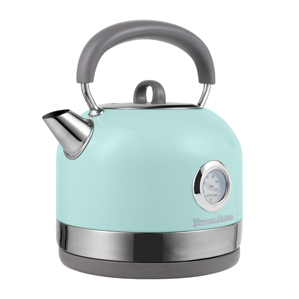 Retro Electric Kettle with Thermometer Vintage Cuisine