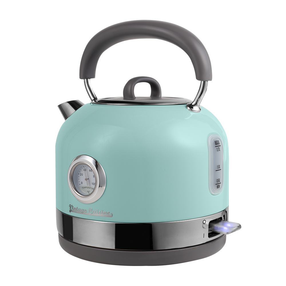Retro Electric Kettle with Thermometer Vintage Cuisine