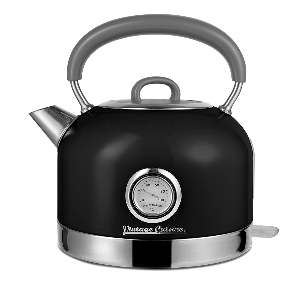 Retro Electric Kettle with Thermometer Vintage Cuisine