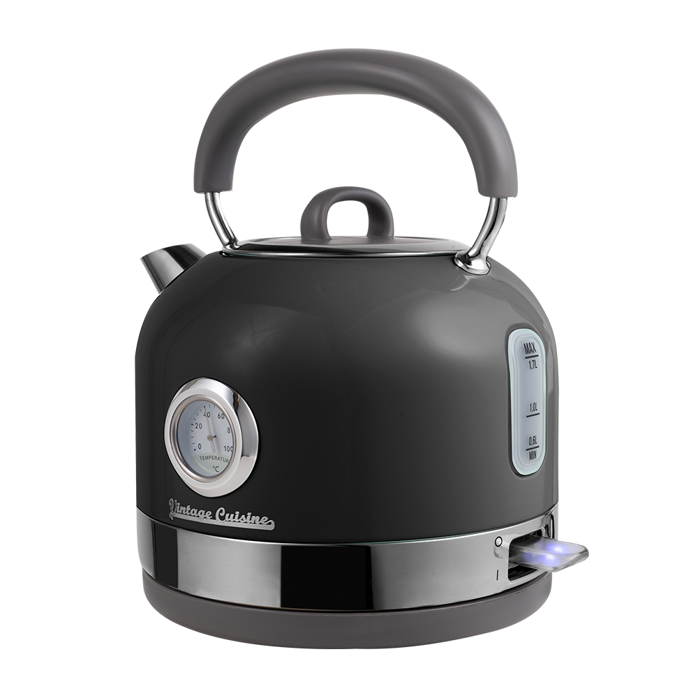 Retro Electric Kettle with Thermometer Vintage Cuisine