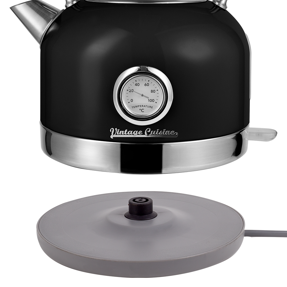 Retro Electric Kettle with Thermometer Vintage Cuisine