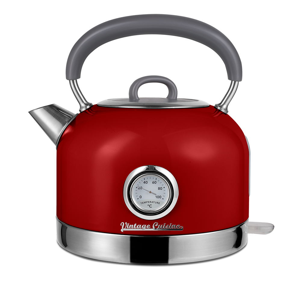 Retro Electric Kettle with Thermometer Vintage Cuisine