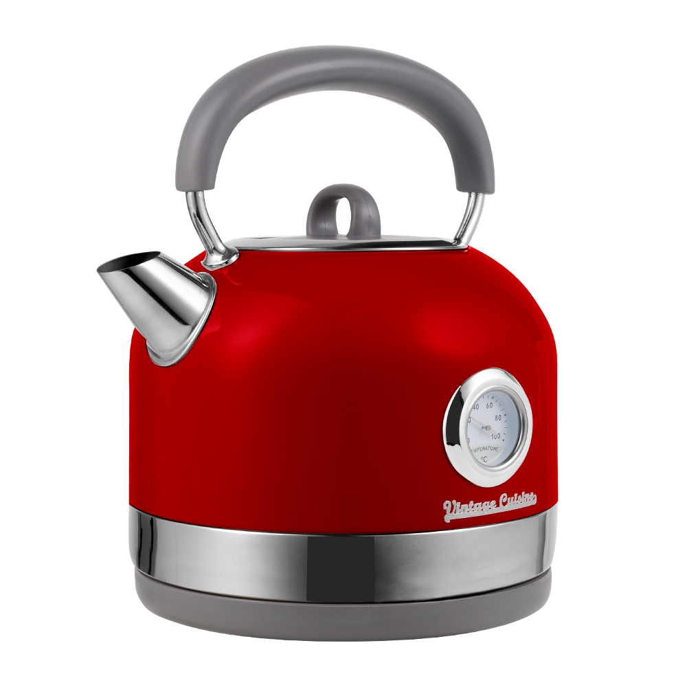 Retro Electric Kettle with Thermometer Vintage Cuisine