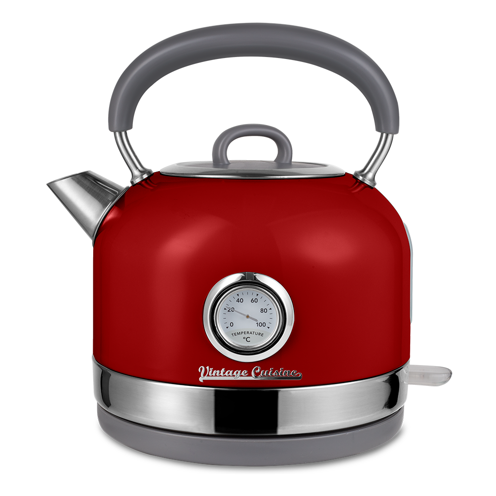 Retro Electric Kettle with Thermometer Vintage Cuisine