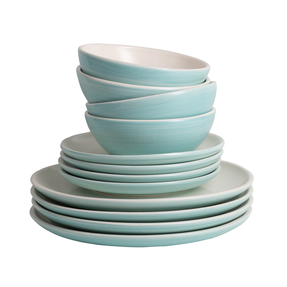 Serviço de mesa para 4 pessoas em faiança Vintage Cuisine