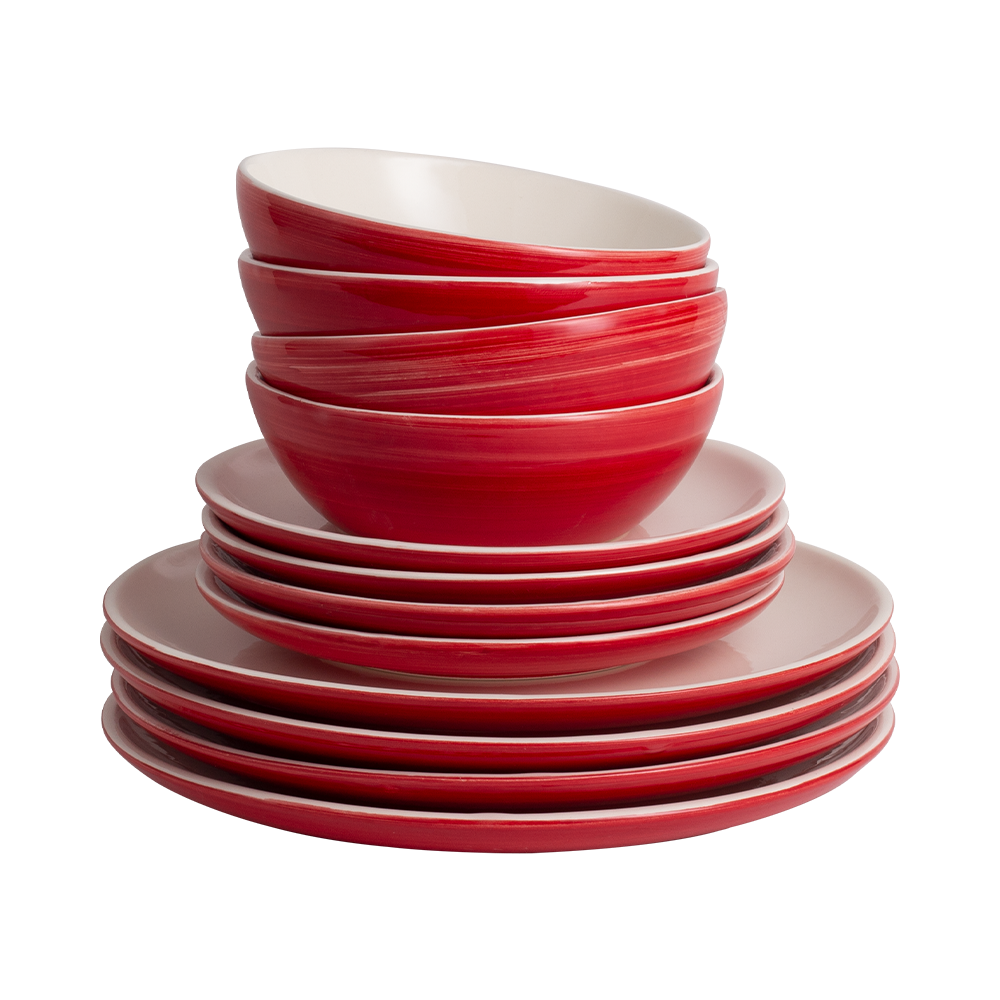 Serviço de mesa para 4 pessoas em faiança Vintage Cuisine