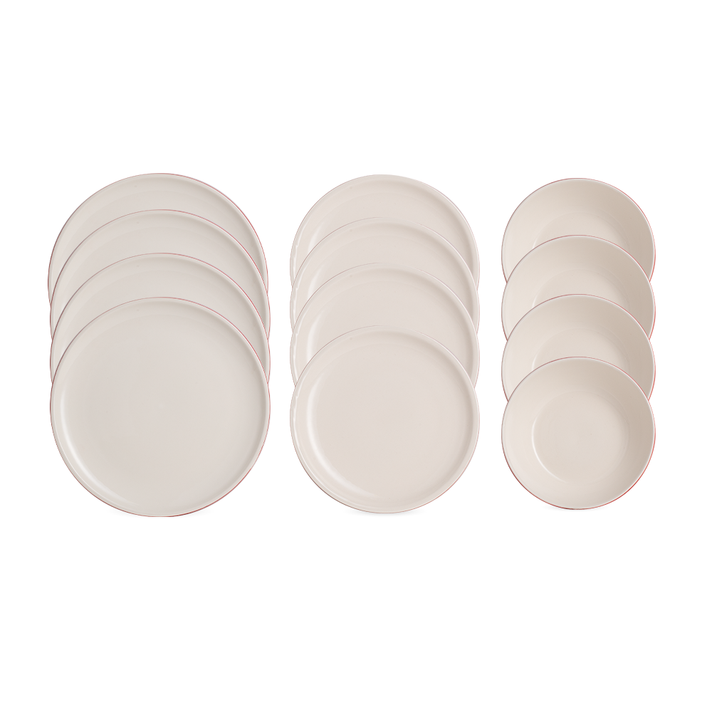 Serviço de mesa para 4 pessoas em faiança Vintage Cuisine