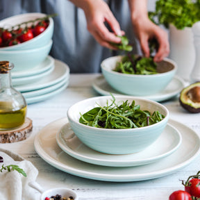 Serviço de mesa para 4 pessoas em faiança Vintage Cuisine