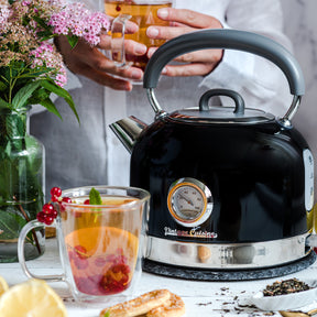 Retro Electric Kettle with Thermometer Vintage Cuisine