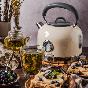 Retro Electric Kettle with Thermometer Vintage Cuisine