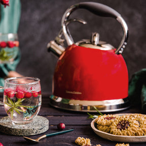 Traditional retro kettle with whistle Vintage Cuisine